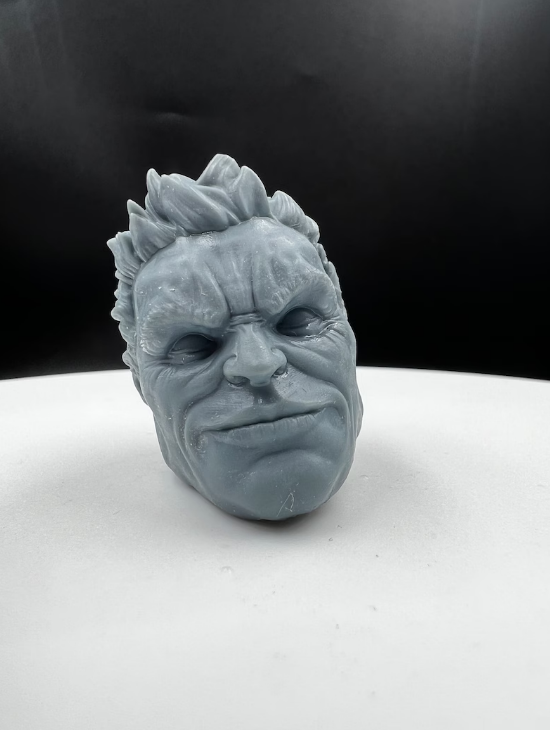 Custom Legends Big Green Action Figure Head Sculpt